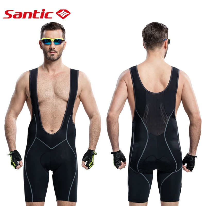 Download Santic Men Cycling Bib Shorts 4D Cushion Padding Cycling ...