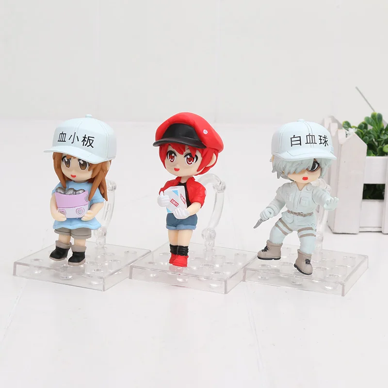 3 шт./компл. фигурки героев мультфильма Hataraku Saibou Lukocyte лукоцитарные кровяные