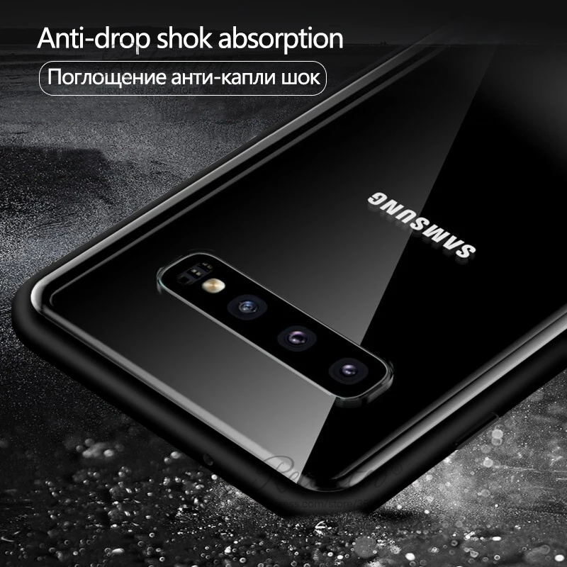 Магнето Магнитная адсорбции металлический двойной Стекло чехол для samsung Galaxy S10 плюс крышка Коке для samsung S 10 S10e s10plus случае