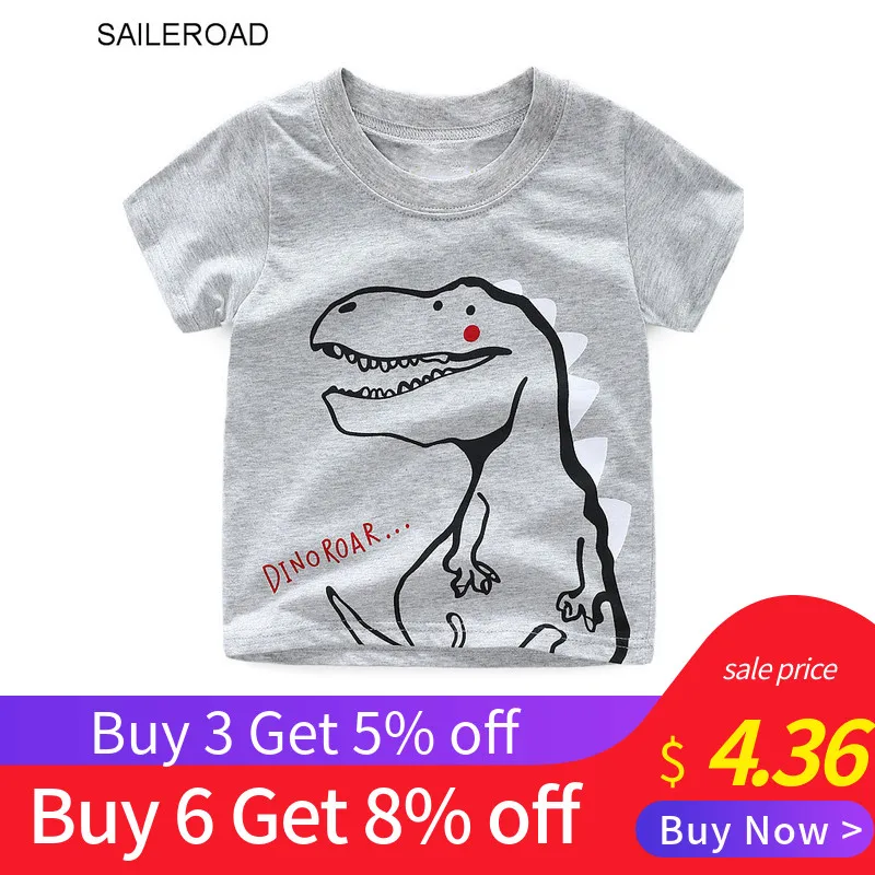 

SAILEROAD Fashion Cotton Spaceship Boys Girls T-Shirts Children Kids Cartoon Print T shirts Baby Child Tops Clothing Tee 2-7 T