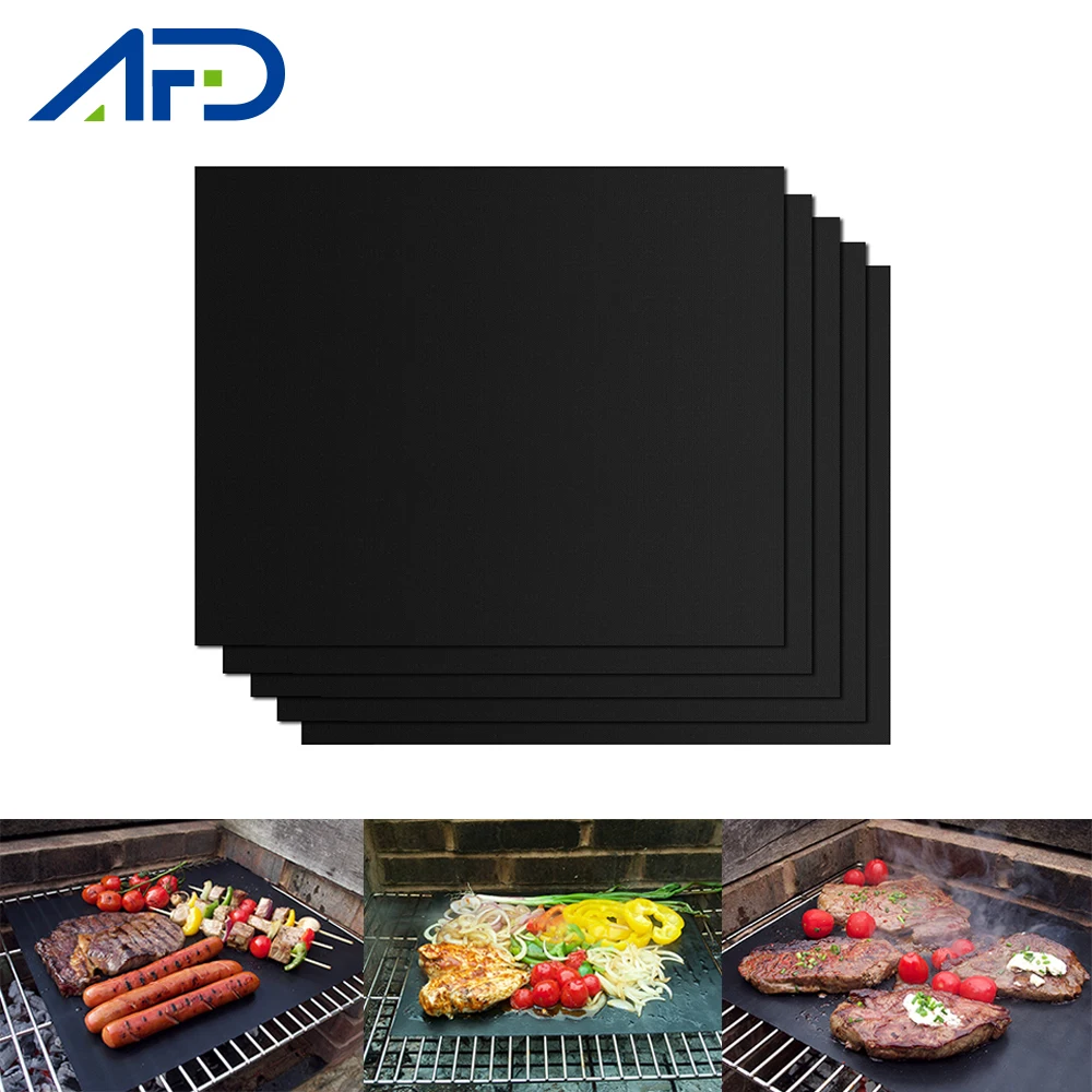 Non-stick BBQ Grill Pad Barbecue Baking Pad Reusable Teflon Cooking Plate 40x30cm For Party Grill Mat Tools New