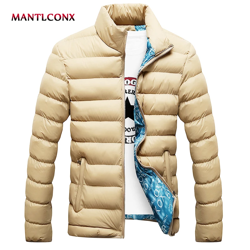 MANTLCONX зимняя новая модная Мужская ветрозащитная куртка повседневная мужская парка Толстая хлопковая теплая верхняя одежда мужская зимняя куртка