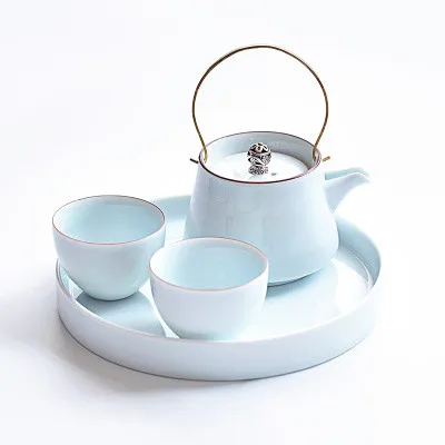 Jia-gui luo китайский Селадон Чайный сервиз чашка тарелка чайник красивый цвет кухонные аксессуары - Цвет: 10