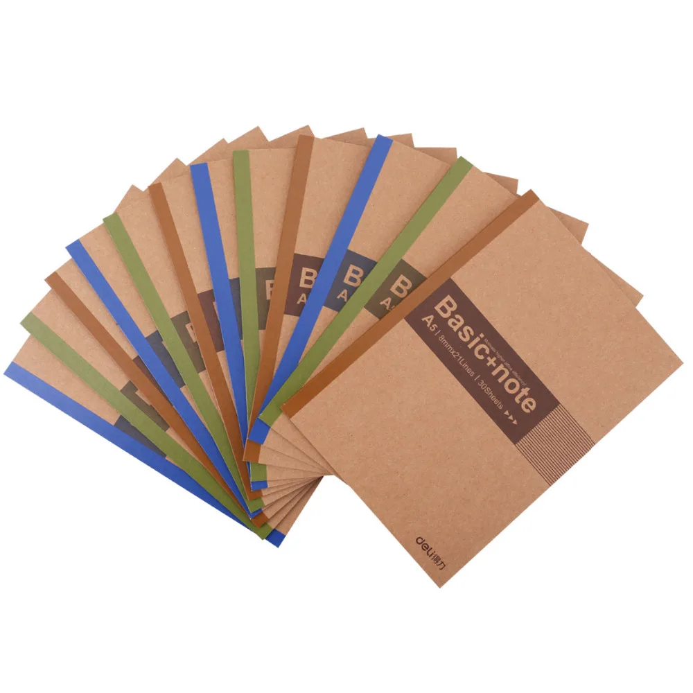 

12Pcs Kraft Paper Notebook a5 Vintage Diary Journals Notebooks Planner Agenda Organizer 30sheets School and Office Supplies