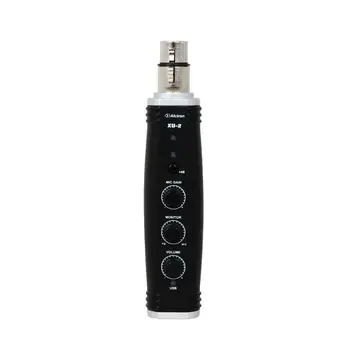 Alctron xu-2 usb converter XLR to USB Microphone Pre-amp ,Computer Audio Interface, Digital Audio Converter with power supply m bus mbus meter bus to usb converter no power supply 5 load kh usb m5
