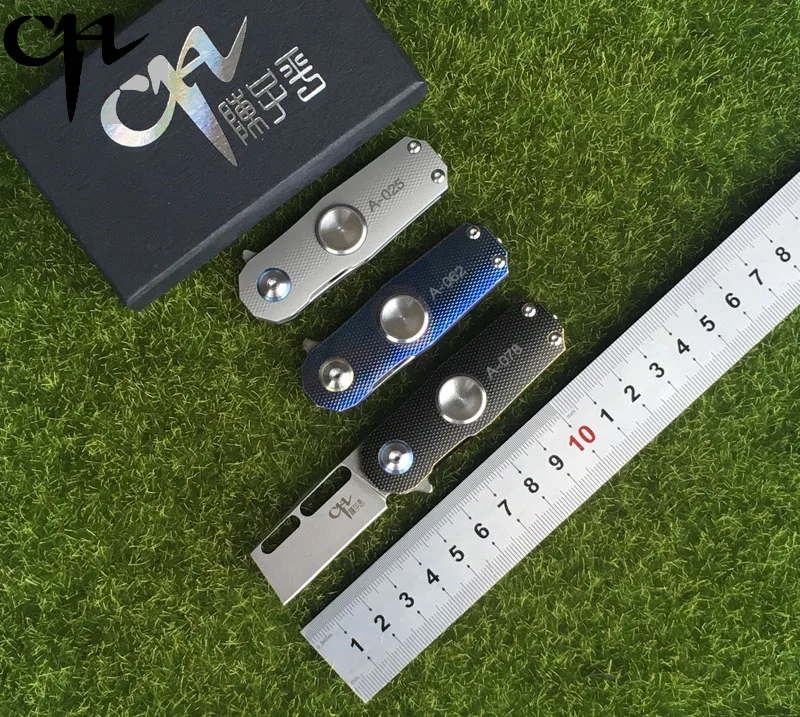 

CH Titanium Handle S35VN Blade Folding Knife Ball Bearing Fins EDC Survival Rescue Multi-purpose Hand Rotating Finger Toy