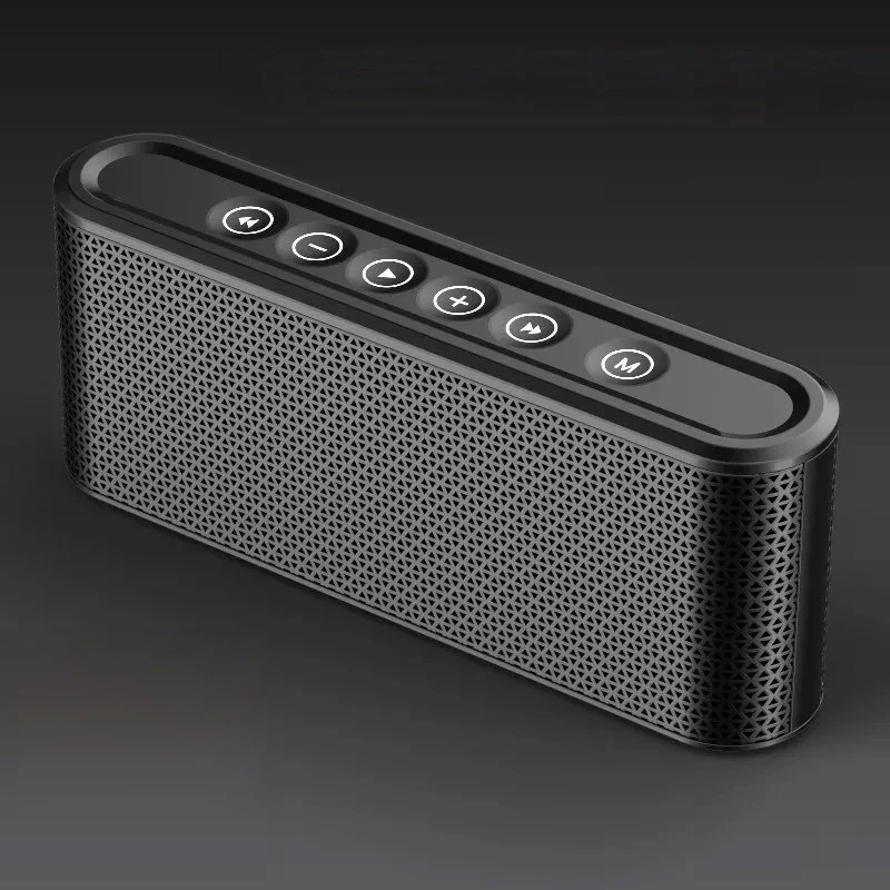 Portable X6 Bluetooth4.2 Speaker Wireless Built in Battery Subwoofer Metal Touch Dual Stereo Spearker with Mic Support TF AUX