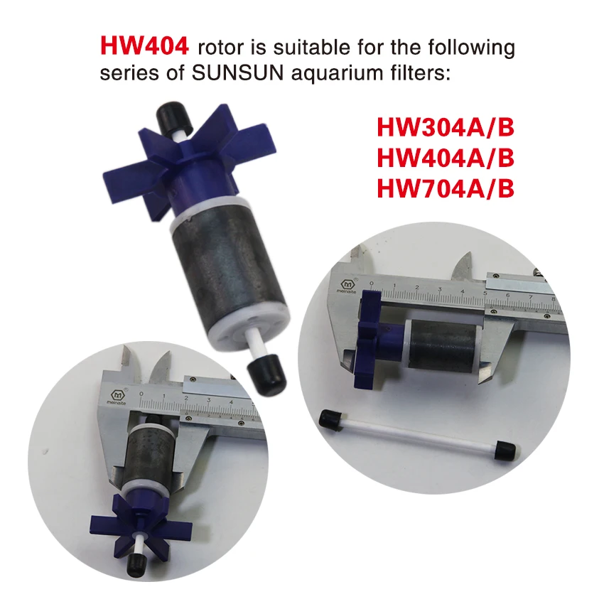 SUNSUN Aquarium Filter Rotor HW-302/303/304/402/403/404/504/505/507/702/703/704/HW3000/HW5000  impeller Aquarium Accessories 5