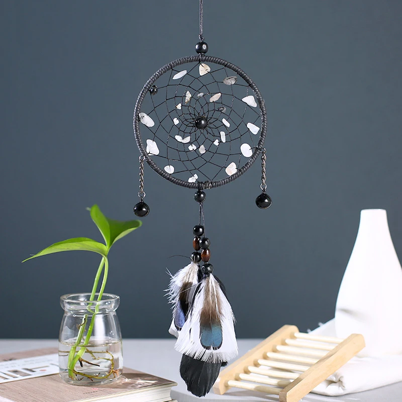 

Creative Black Bell Dream Catcher Wind Chime Pendant Home Decoration Bedroom Living Room Wall Decoration Hanging Ornaments-60246