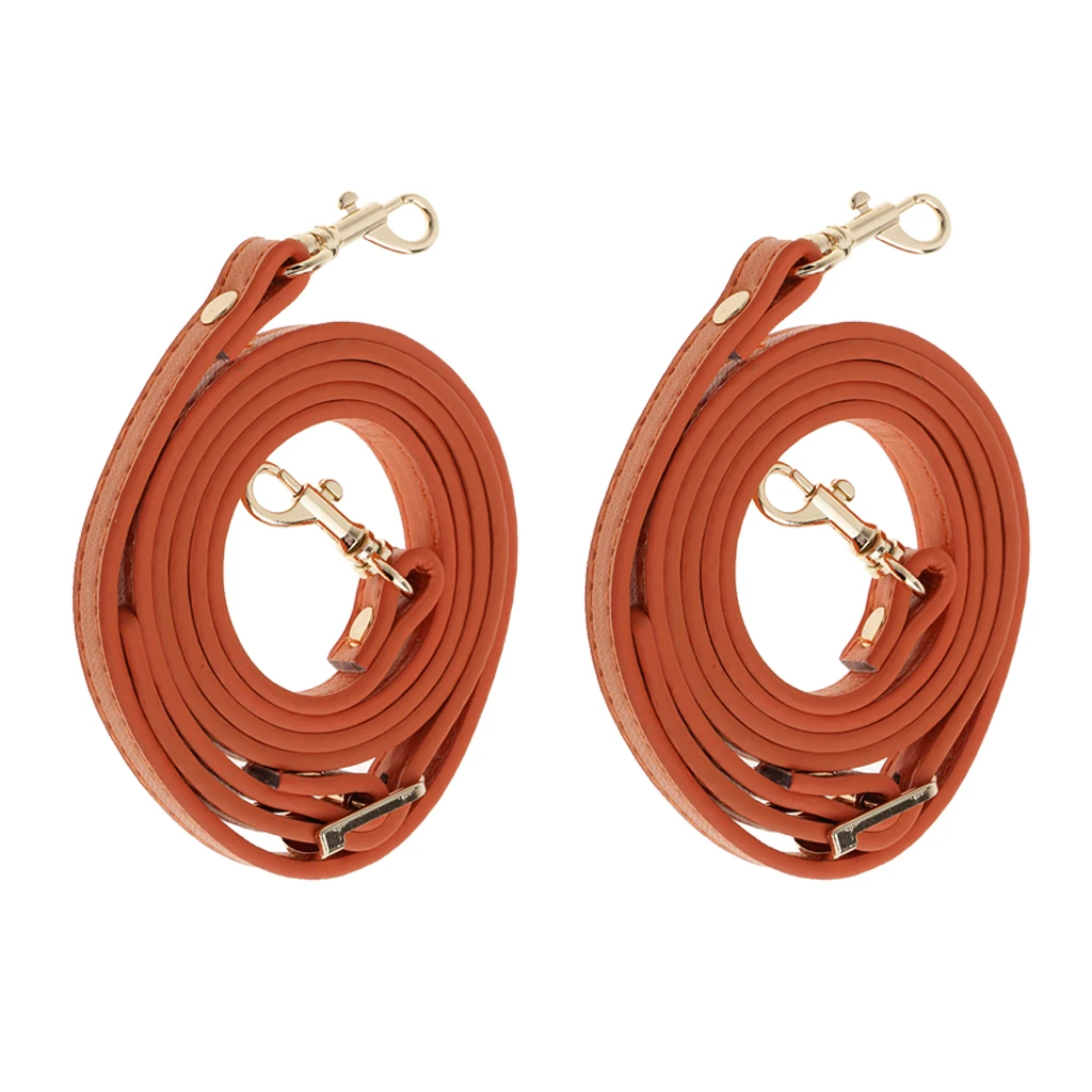 2pcs Handbag Strap Handbag Strap Replacement DIY Purse Handle Leather Purse Handle Bag Accessories with Metal Clasp 120 cm