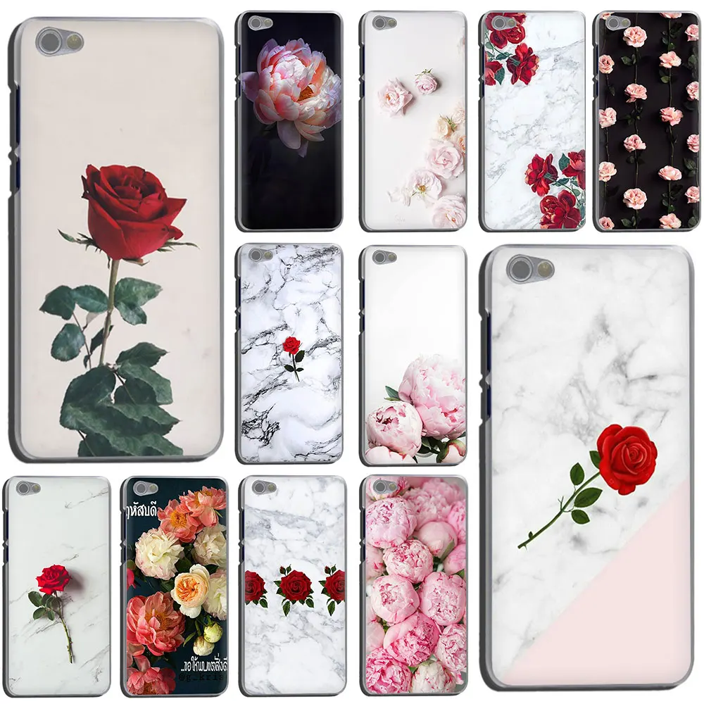 

Rose and Peony Hard Phone Cover Case for Xiaomi Redmi K20 5 Plus GO 6A Note 8 5 6 Pro 4x 7