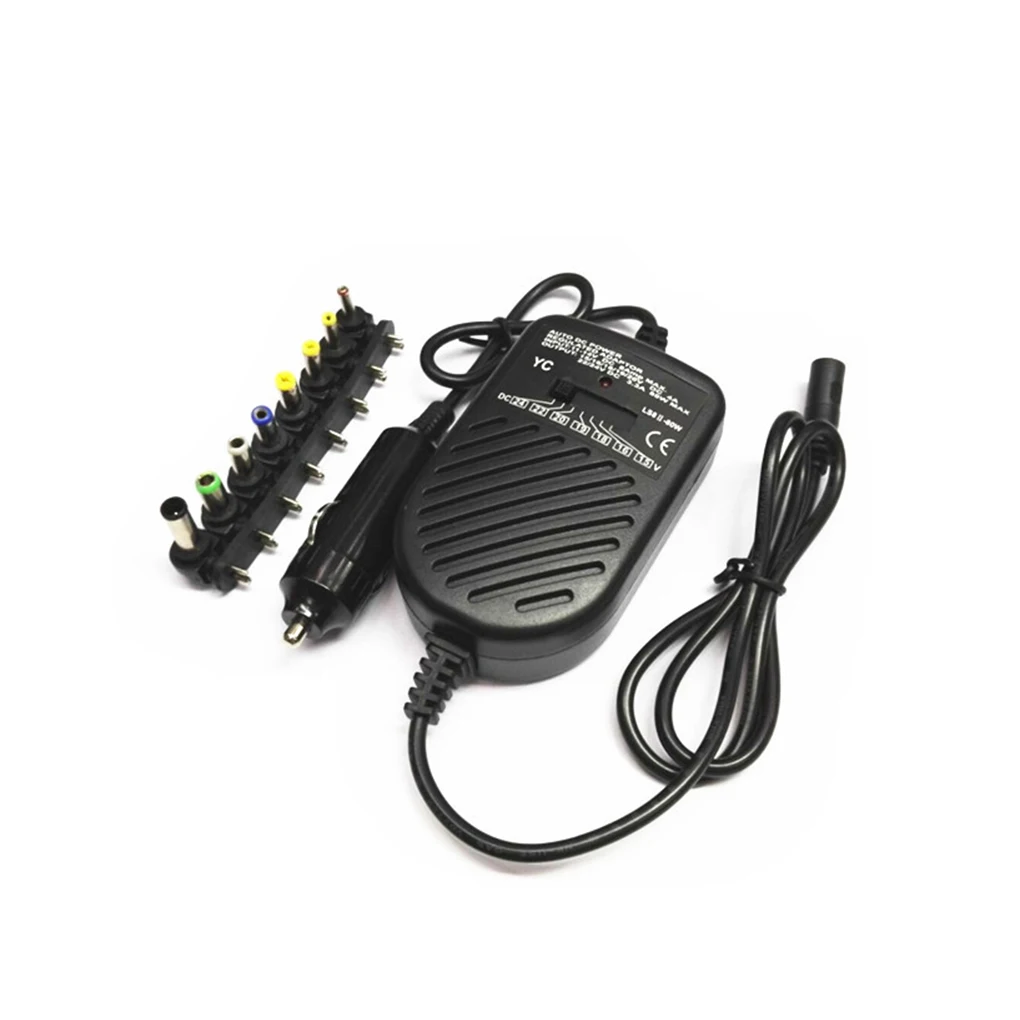 

Universal DC 80W Car Auto Charger Adapters Set Adjustable 8 Detachable Plugs Laptop Notebook Power Supply Adapter