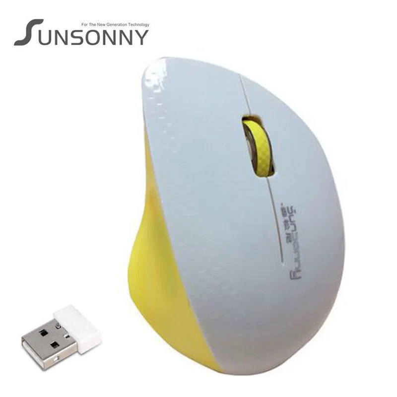 Новая мода Sunsonny sr-7700 imp Беспроводной USB 2.4 ГГц Мышь настольных игр компьютер офисный ноутбук интеллектуальные Мощность экономии Мыши компьютерные - Цвет: Цвет: желтый