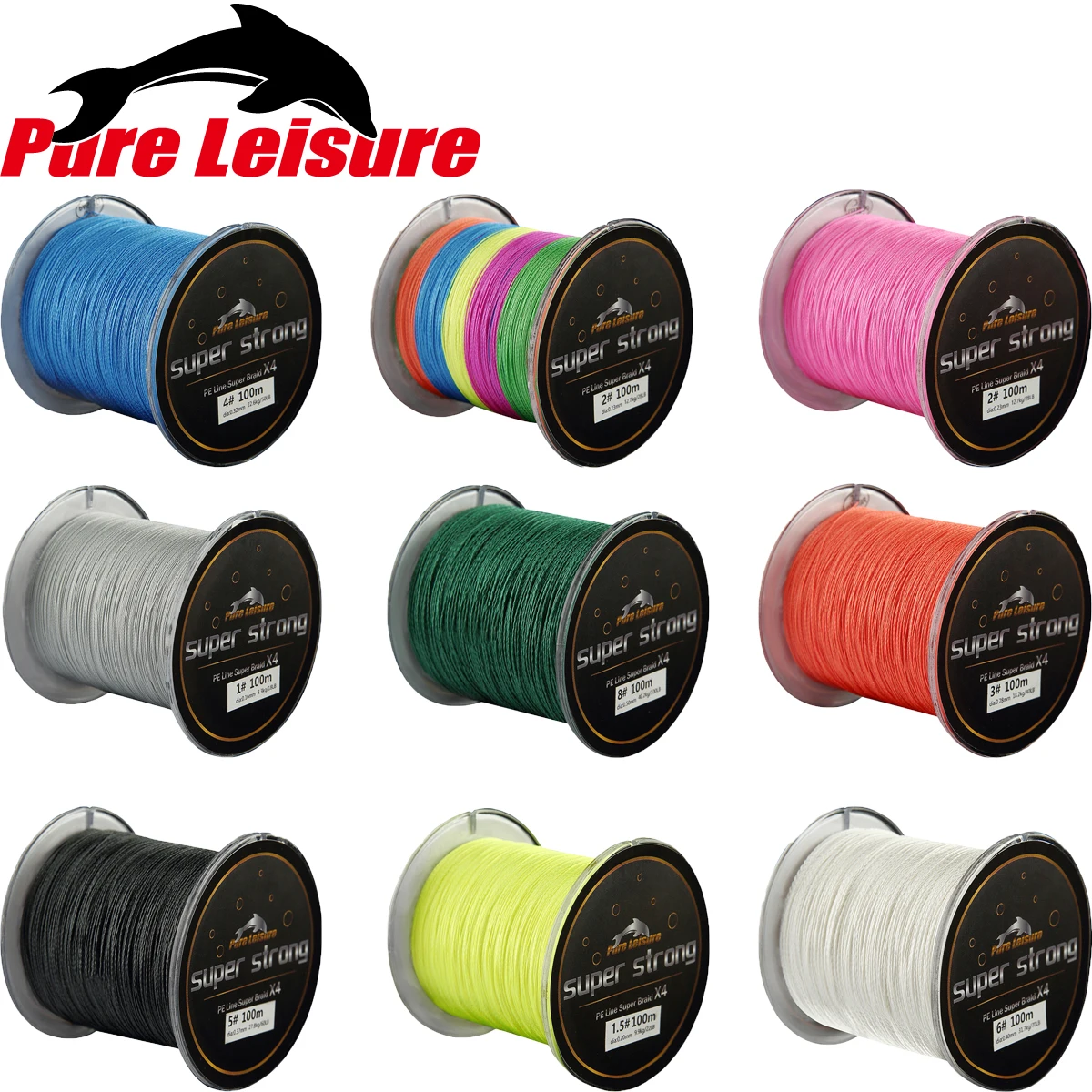 

PureLeisure 4 Stands 100m PE Fishing Wire 100M Fishing Line Braided Fil De Peche 4 Braid Trenzado Pesca 100m Gevlochten Lijn