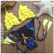 Бикини конфетного цвета новейшая супер милая пляжная одежда De Bain пуш-ап Бразильские Купальники для женщин