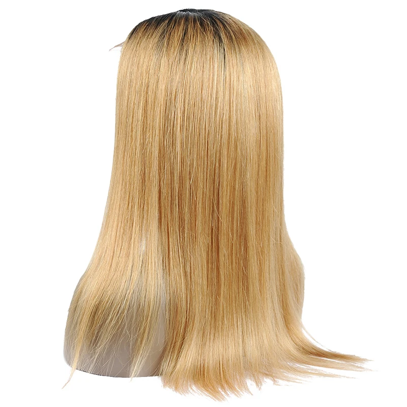 Парики из натуральных волос I Envy 1B 27 honey Blonde на кружеве 180% плотность малазийские