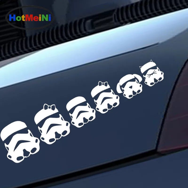 Vente HotMeiNi Simple Honnête de Bande Dessinée Caractères Famille Autocollant De Voiture pour Motos Ordinateur Portable Voiture Style Réfléchissant Vinyle Decal 10 Couleur