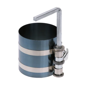 

4 inch Steel Car Engine Piston Ring Compressor Tool Installer Band Ratcheting 53-175mm with L Socket Head Allen Wrench