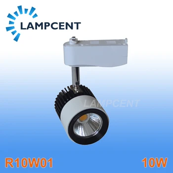 

Free shipping LED track light 10W COB high lumen high quality two wires rail base commercial lighting spotlight