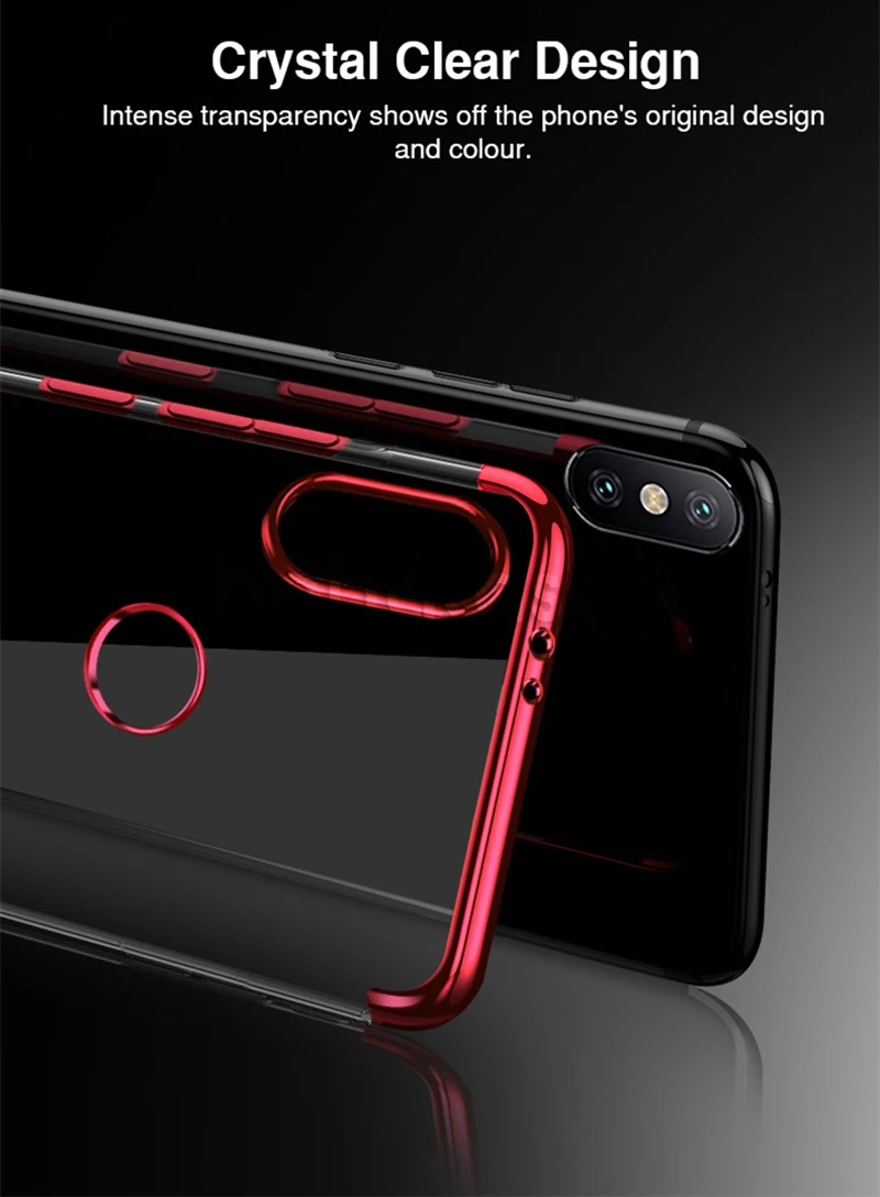 Top 500pcs 3 in 1 Soft TPU Eletroplated Cover For Xiaomi Mi CC9 CC9E 9 8 SE Lite 6 6X Mix Max Note 3 F1 Play Clear Protection Case 4