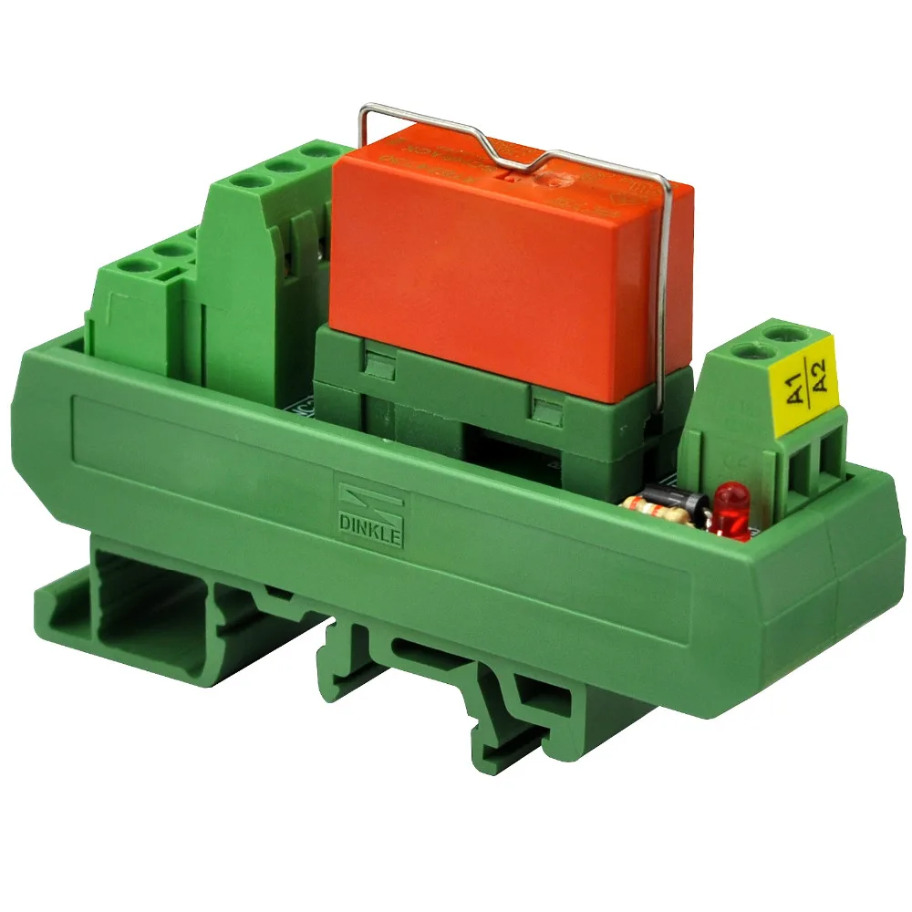 

Electronics-Salon AC 115V Slim DIN Rail Mount 8Amp DPDT Power Relay Interface Module, RTE24615 115VAC.