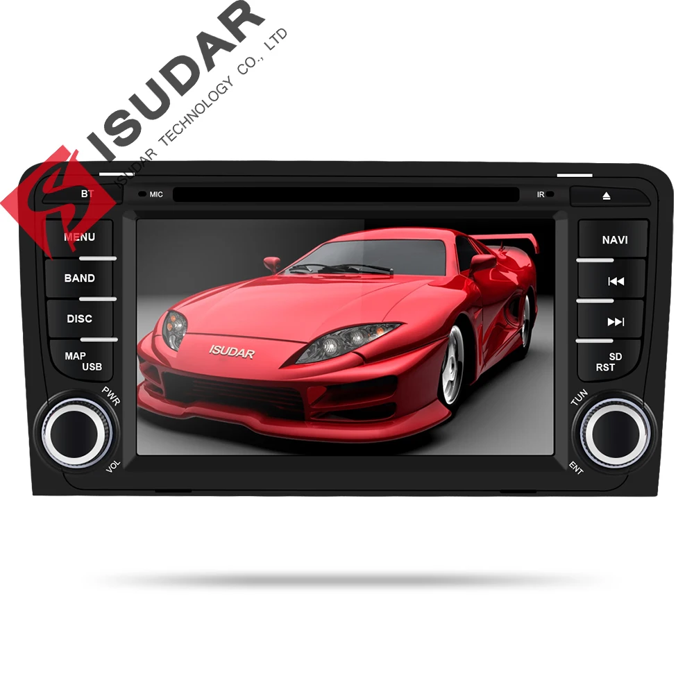 Isudar Штатная Универсальная Автомагнитола Навигатор с 7 Дюймовым Экраном 2 Din на