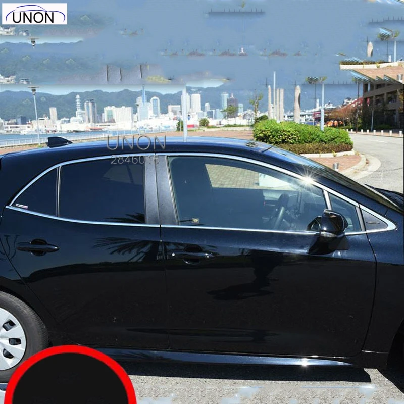 

window pillar trim kluger decorative stickers sequins column For Toyota Corolla Sport Hatch Hatchback Auris 2019
