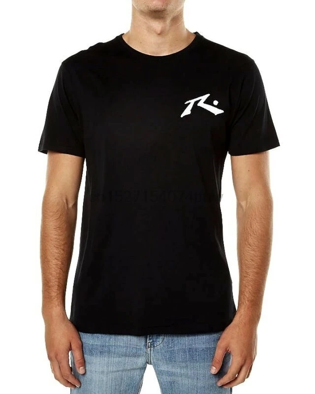 

New Rusty Men's TV Screen Graphic-Print Logo Short Sleeve T-Shirt Black Size S