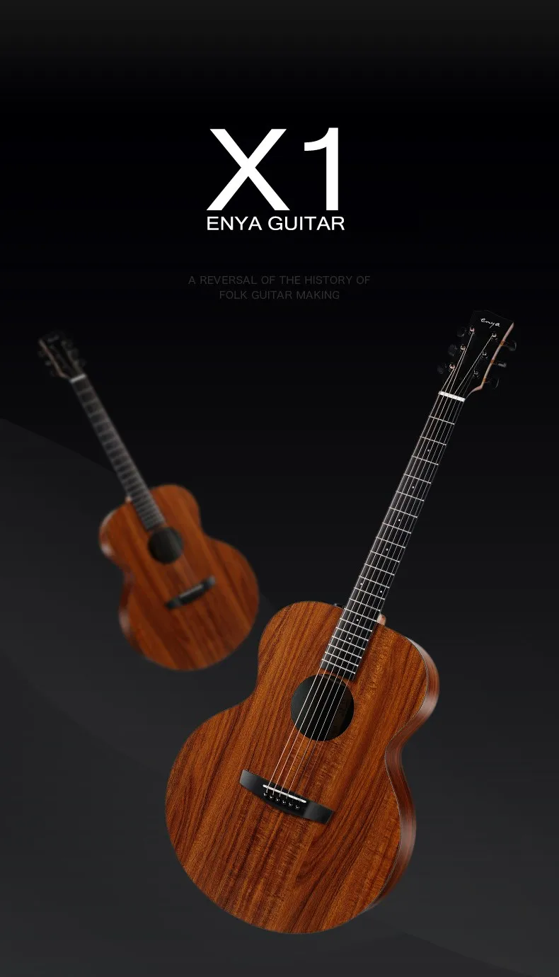 Enya EA-X1/EQ 41 дюймов с рисунком КоА HPL деревянная полноплатная гитара ra Акустическая гитара для музыкальных инструментов подарок для влюбленных