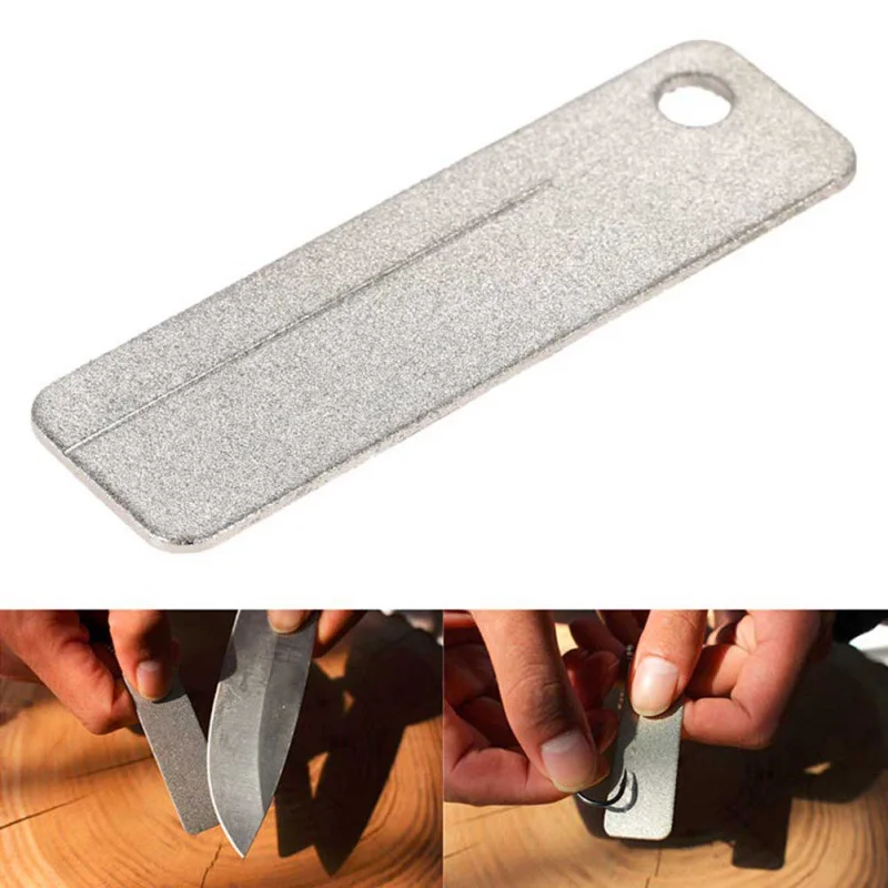 

Useful Sharpener Rectangular Diamond Stone Steel Grinder Grindstone Finger Nail File Outdoor Key Chain EDC Tool for Fishhook