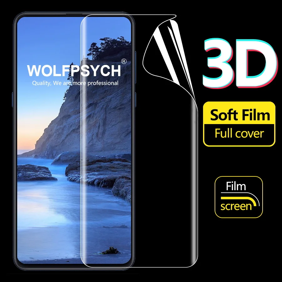 

Soft Full Cover Screen Protector For Xiaomi Mi 8 9 SE Mix 3 2S Note MAX 2 3 A1 A2 Lite 6X Black Shark Helo Hydrogel Film Sticker