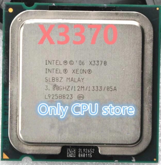 free shipping Processor X3370(12M Cache,3.00 GHz,1333 MHz FSB),SLB8Z Quad-core LGA775 Xeon X3370 best cpu