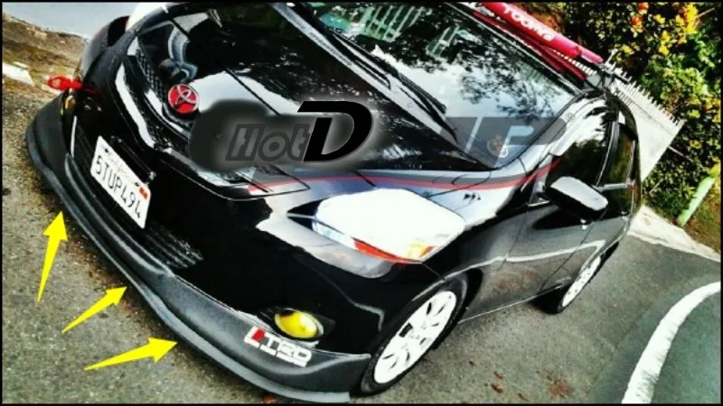 For TOYOTA Echo Yaris Platz Bumper Lip Front Spoiler For TopGear Fans to Car Tuning TOPGEAR Body Kit Strip Skirt 3
