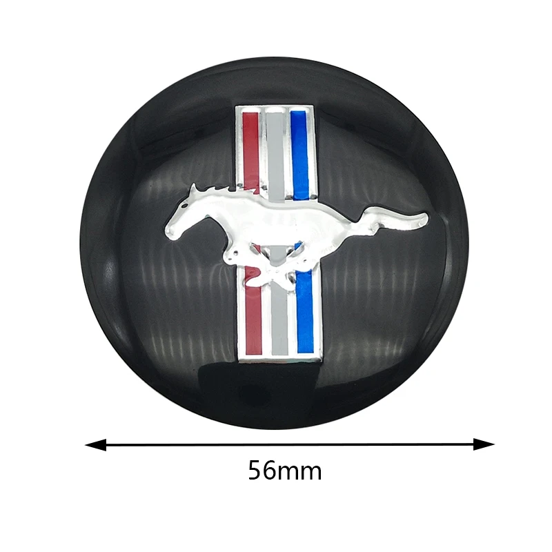 4 шт. для Ford Mustang 56 мм 3D флаг с лошадью рулевого колеса автомобиля центр автомобиля стикеры концентратора кепки эмблемы наклейки символ