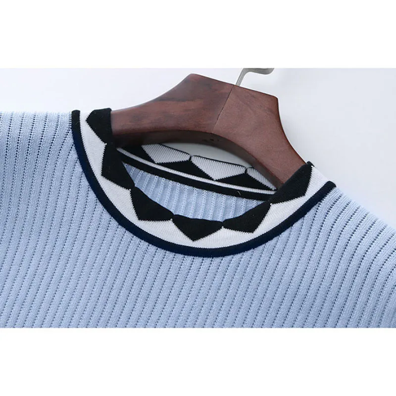 Women Knitted Short sleeve Sweaters and Pullovers Female Jumpers Women High Quality Sweaters Solid color for spring and summer