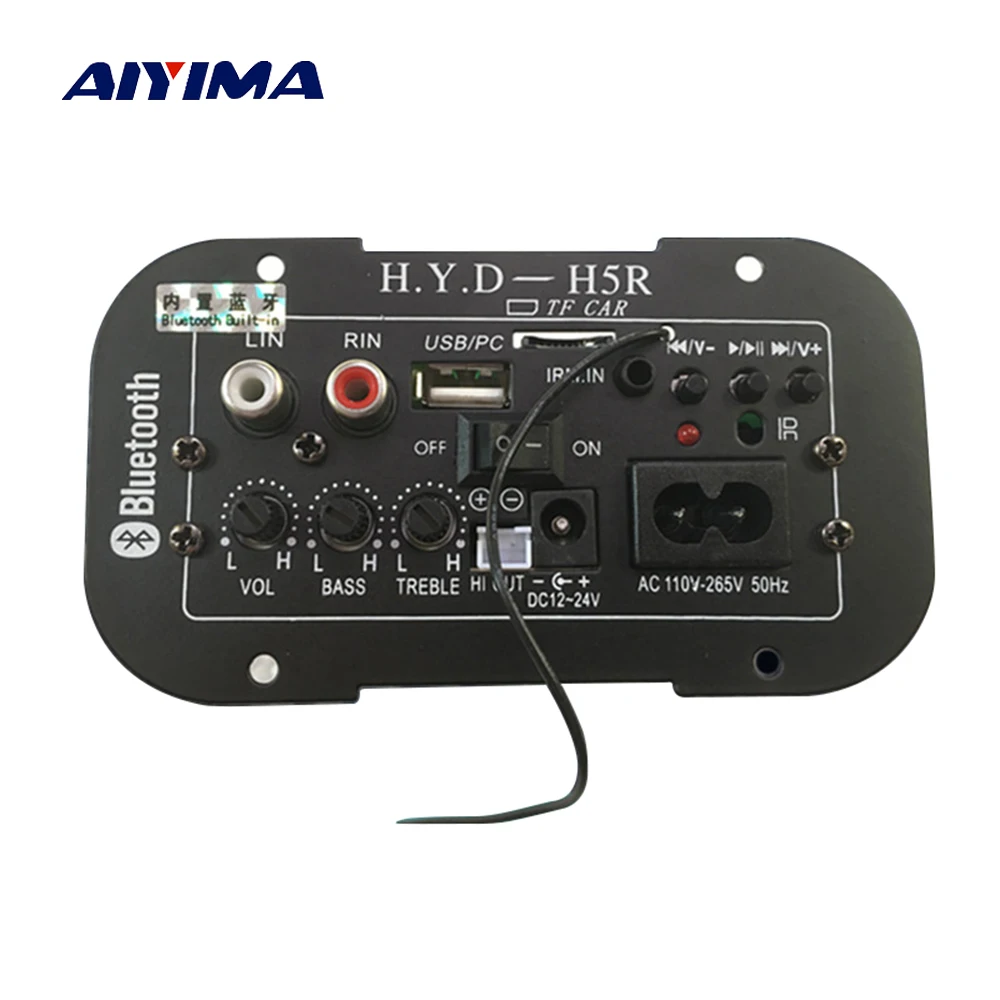 Günstige AIYIMA Subwoofer Verstärker Bord Auto Bluetooth Audio Verstärker 12V 24V 220V Für 5 8 zoll Lautsprecher DIY
