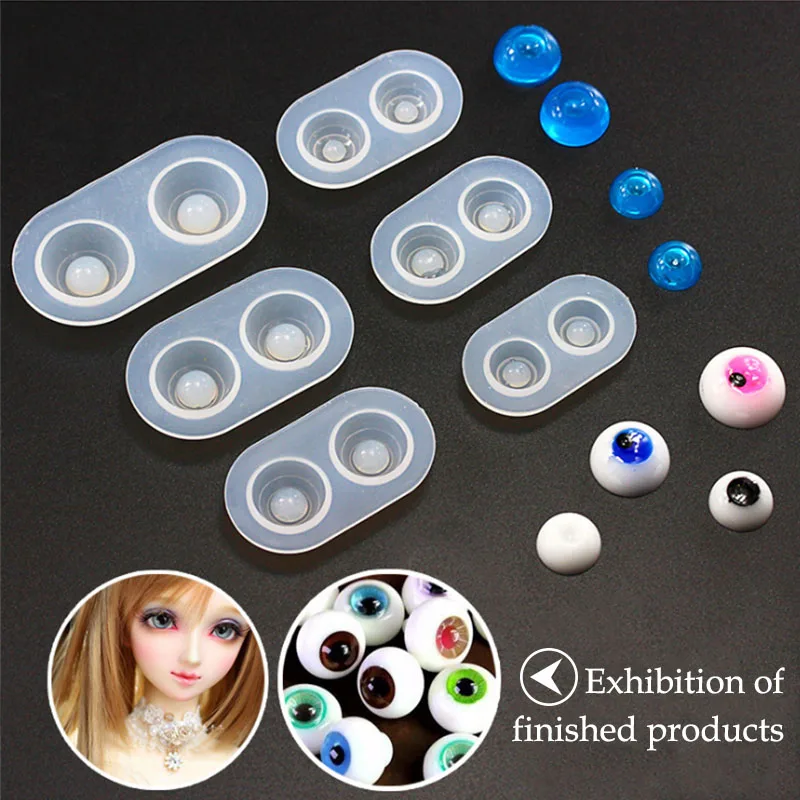 

QiaoqiaoDIY Doll Eyes Silicone Jewelry Tools Expoxy Resin Mold Pendant Mirror Shaped Jewelry Accessories