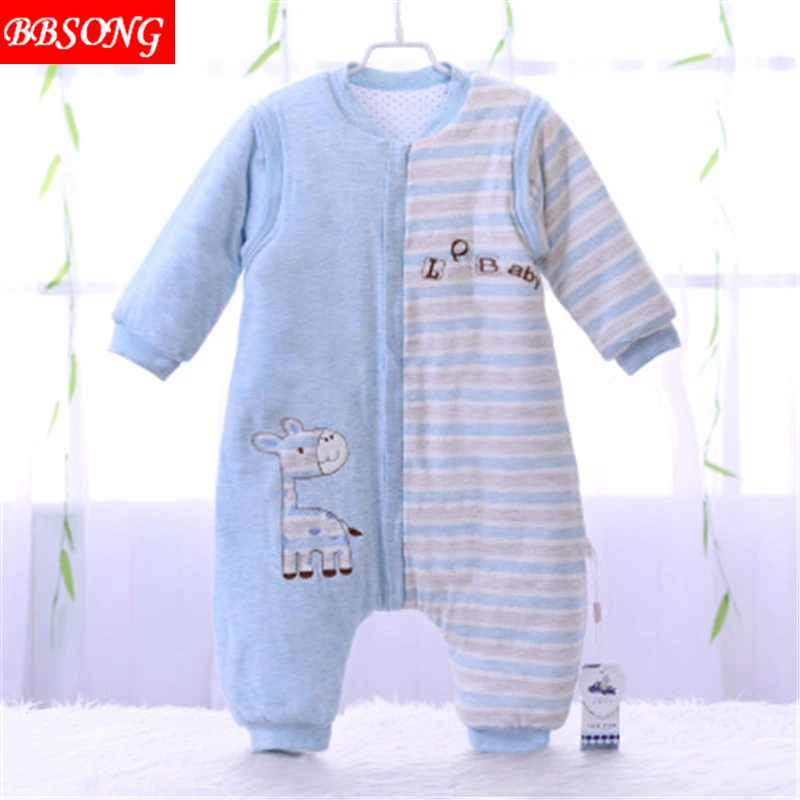 

BBSONG Baby Winter Cotton Sleeping Bag Detachable Sleeve Sleep Sacks Boys Girls Kids Comfortable Blanket Newborn Cartoon Swaddle