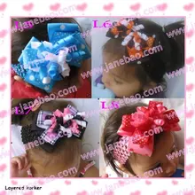 100 шт " M2MG слоистый бант для волос Korker бутик коркер заколки для волос(без повязки на голову