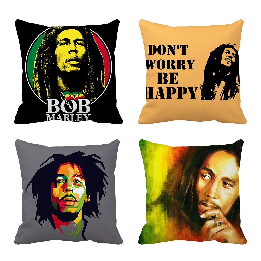 

Bob Marley Singer reggae music rock roll Multi Size Throw Pillow Case Free Shipping