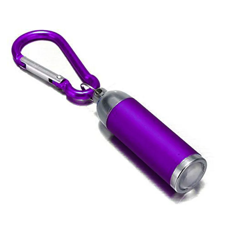 1 шт. ультра яркий мини светодиодный фонарь для кемпинга, портативный креативный брелок для ключей, подарок для женщин и девушек - Цвет: Purple
