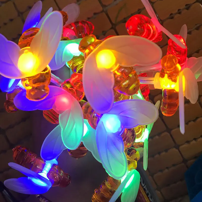 LED Bee Festoon String Light Battery Powerd Fairy String Lights for Wedding Ramadan Diwali Christmas Decoration