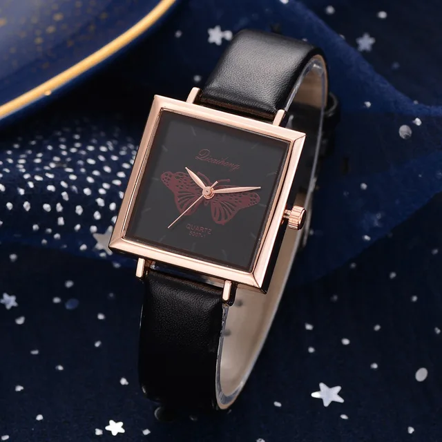 Watches Women Square Leather Strap Casual Quartz Watch Ladies Fashion Luxury Bra Watches Women Square Leather Strap Casual Quartz Watch Ladies Fashion Luxury Bra