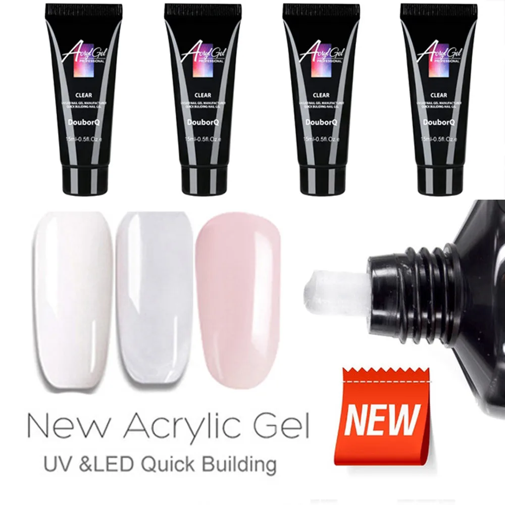 

Beautiful Professional Nail Gel Poly Gel Lasting Finger Nail Crystal Jelly Camouflage UV Lamp Extension 15ML dropship hot #T