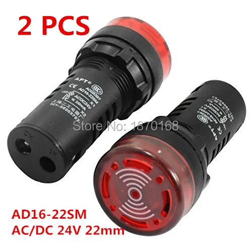 AD16-22SM AC/DC 24V 22mm Flash Light Red LED Active Buzzer Beep Indicator 12V 220V | Лампы и освещение
