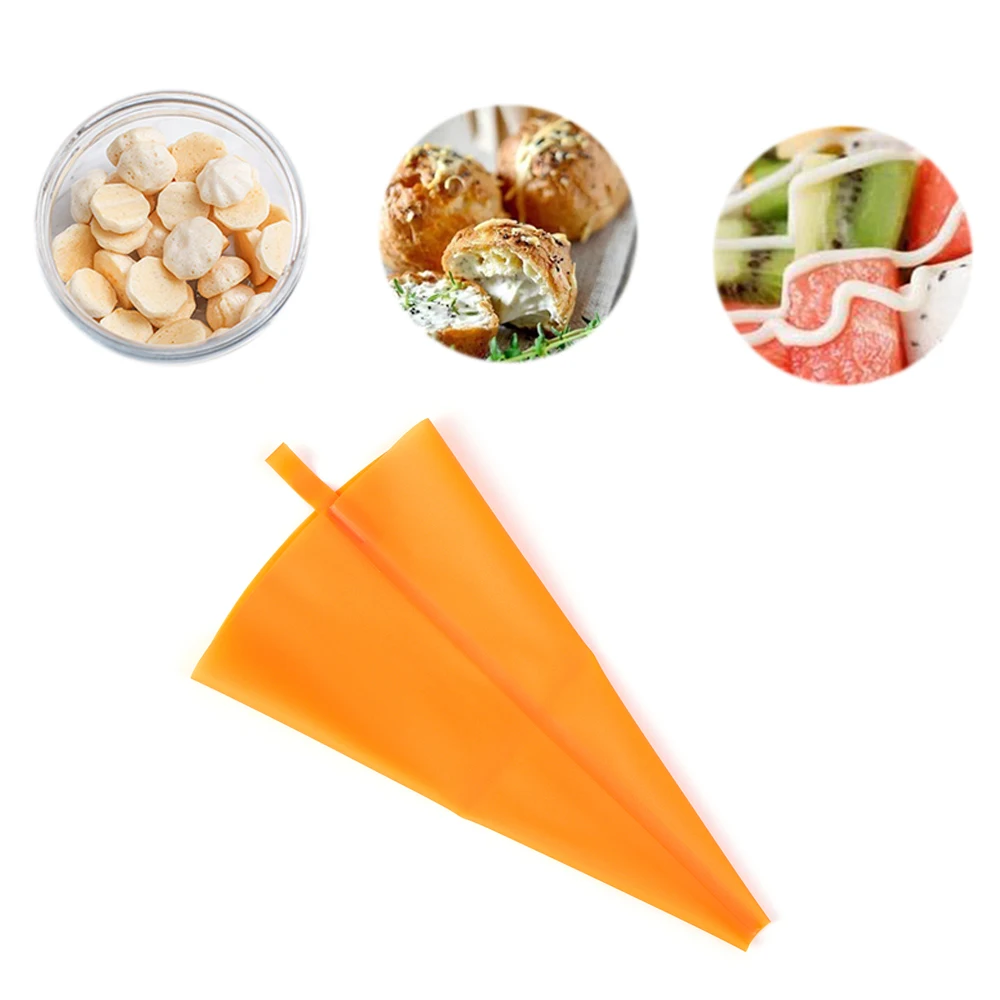 

1pc Reusable Silicone Pastry Bag Piping Cream Cake Decorating DIY Cupcake Nozzles Bag Kitchen Cakes Tools