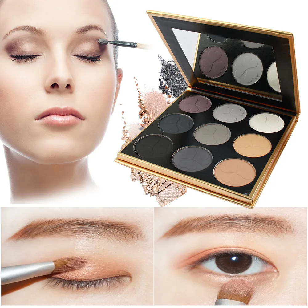 

Eyeshadow Palette Blush Lip Makeup Cosmetic Set Kit Professional Matte Glitter Diamond Shimmer Primer Luminous 9 Color eyeshado