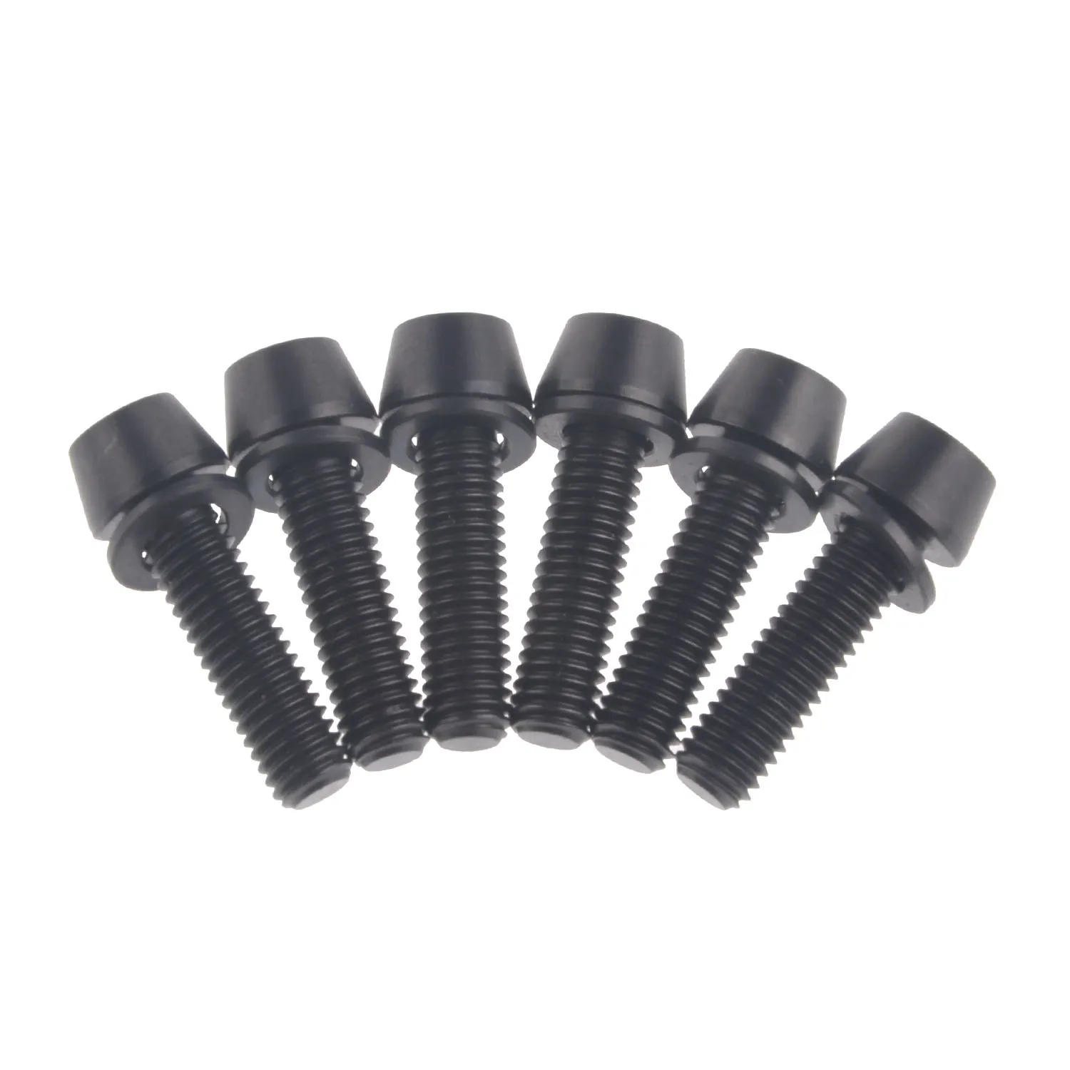 

6 pcs M5X18 Titanium Ti Taper Head Bolt Screw With Washer For Bike Part Bicycle Stem
