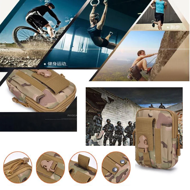 Queshark водонепроницаемый 800D нейлон Спорт на открытом воздухе кемпинг сумки Военная Тактическая Molle поясная сумка для 5,5 дюймов мобильного телефона