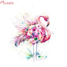 Алмазная мозаика 5D Diy с абстрактным цветком "Розовый фламинго Тропическая Птица", квадратные Стразы, алмазная вышивка